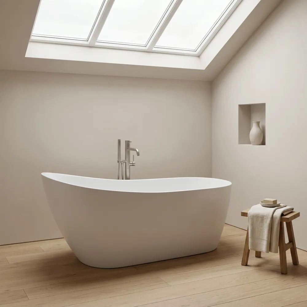 D&N Sanitary Cape Town, semi-freestanding bath