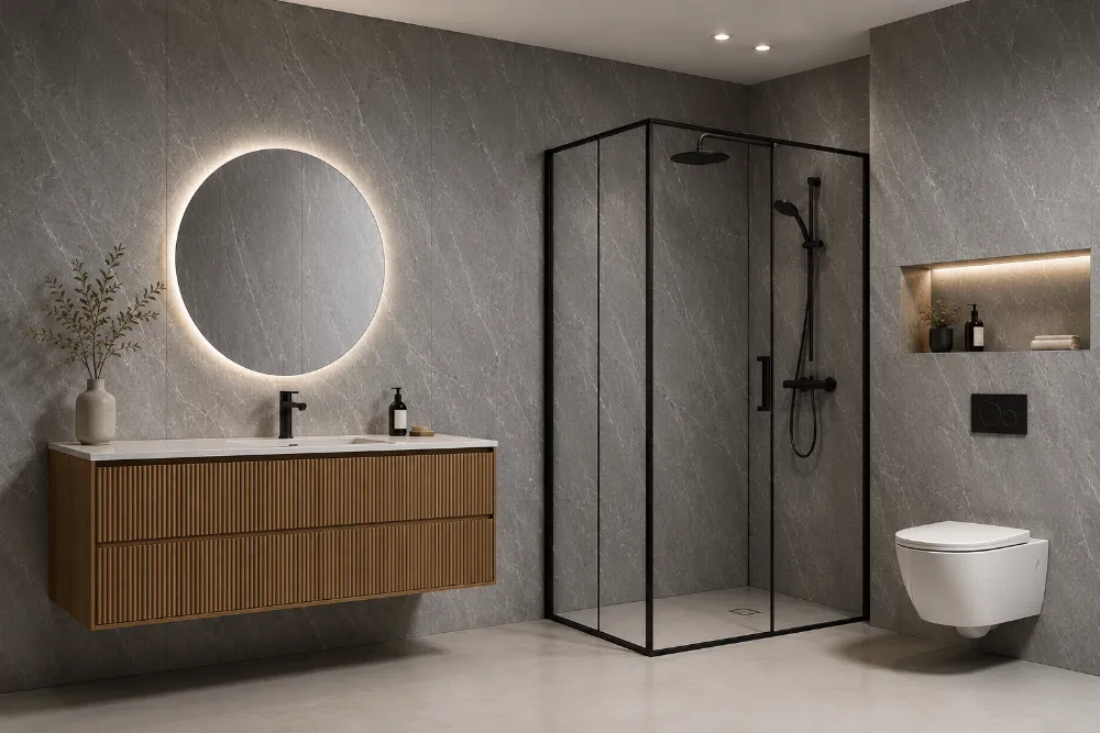 D&N Sanitary Wall panel, dark grey