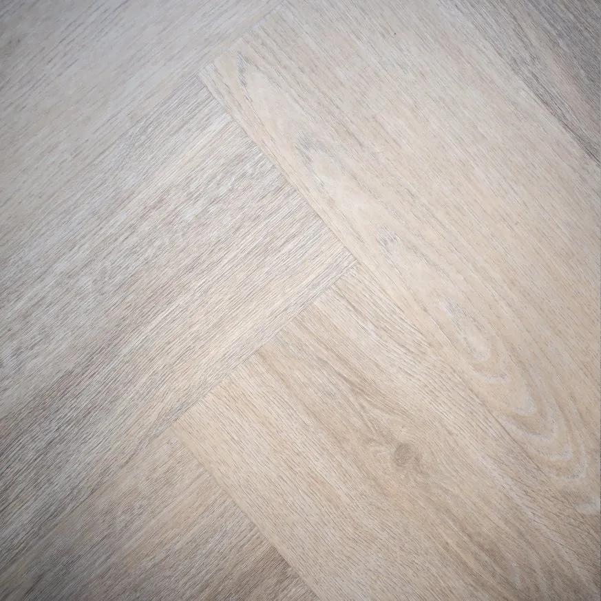Herringbone PVC floor in the showroom