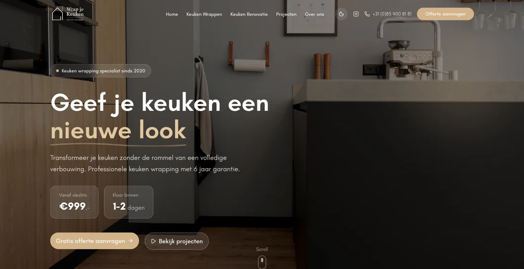 Wrap je Keuken homepage: Geef je keuken een nieuwe look